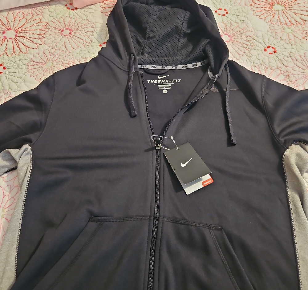 Nike Black and Gray Performance Jacket with Modern Design